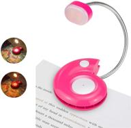 📕 luxsway rechargeable kids book light, led reading light for bed, amber light with magnetic, clip-on flexible gooseneck book light, cute bookmark light for bookworms - magenta логотип