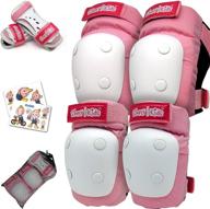 🛹 certified kids knee and elbow pads set with wrist guards - hardsoft pad technology for protection. ideal for inline skating, rollerblading, skateboarding, or biking. suitable for boys, girls, toddlers, and youth логотип