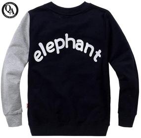 img 3 attached to Toddler Elephant Long Sleeve Top - Boy's Sport Sweatshirt and Tee