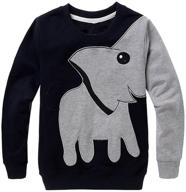 toddler elephant long sleeve top - boy's sport sweatshirt and tee logo