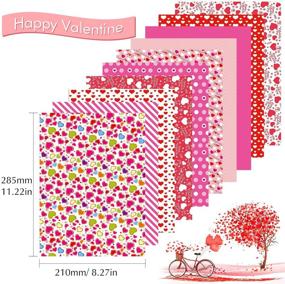 img 3 attached to 💌 FEPITO 45 Sheets Valentine Pattern Paper Set, 8.27 x 11.22 Inches Decorative Paper for Card Making Scrapbook Decoration Valentine's Day Supplies, 10 Unique Designs