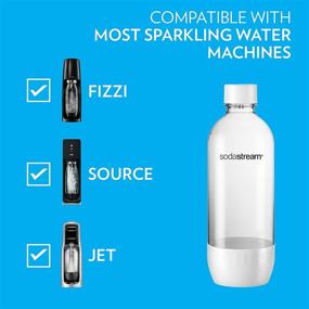 img 3 attached to 🥤 SodaStream 1L Classic DWS Carbonating Bottle – Dishwasher Safe, White (Twinpack), Pack of 2