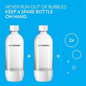 img 2 attached to 🥤 SodaStream 1L Classic DWS Carbonating Bottle – Dishwasher Safe, White (Twinpack), Pack of 2