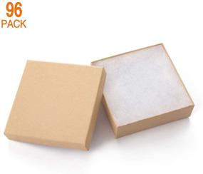 img 3 attached to 🎁 GEFTOL Jewelry Gift Boxes 96 Pack: Small Cardboard Boxes for Earrings, Necklaces, and Bracelets - Brown