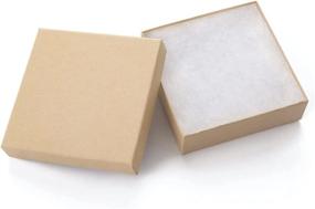 img 4 attached to 🎁 GEFTOL Jewelry Gift Boxes 96 Pack: Small Cardboard Boxes for Earrings, Necklaces, and Bracelets - Brown