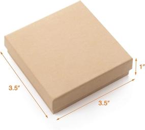 img 2 attached to 🎁 GEFTOL Jewelry Gift Boxes 96 Pack: Small Cardboard Boxes for Earrings, Necklaces, and Bracelets - Brown