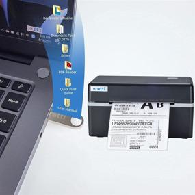 img 2 attached to High-Speed Desktop Thermal Label Printer for Shipping Labels, Small Business, Amazon, eBay, Etsy, Shopify, and FedEx - Windows & Mac Compatible (Black, USB)