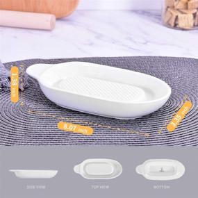 img 3 attached to 🧄 Singkasa 8 inch White Porcelain Grater Plate for Kitchen - Ideal for Ginger, Garlic, and Onion