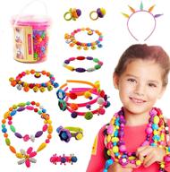 🔗 sotogo 270-piece snap beads set - diy jewelry making crafts for kids, hair clasp, necklace, bracelet, and ring - no string needed - best toys gift logo