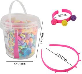 img 1 attached to 🔗 SOTOGO 270-Piece Snap Beads Set - DIY Jewelry Making Crafts for Kids, Hair Clasp, Necklace, Bracelet, and Ring - No String Needed - Best Toys Gift