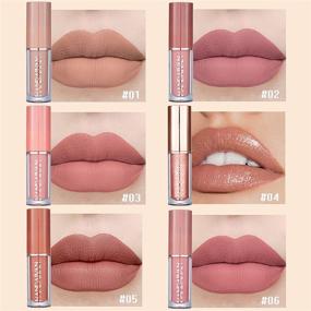 img 1 attached to 💄 12Pcs Velvet Matte Liquid Lipstick Set - Waterproof, Long Lasting, Non-Stick Cup, Non-Fade Nude Lip Gloss Set for Women - Up to 24 Hours, Professional Lip Makeup Gift Kit