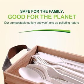 img 2 attached to 🌱 EcoFairy 300-Piece Compostable Cutlery Set: Sustainable Serving Utensils for Parties, Camping Trips, and Zero Waste Lifestyles