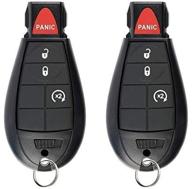 🔑 keyless entry remote replacement for dodge ram 1500 2500 3500 - saverremotes 4 button key fob compatible with gq4-53t (2013-2018) logo