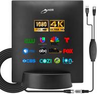 📺 150-mile long range hd digital indoor tv antenna with amplifier signal booster - supports 4k hd local channels, fire stick, smart tv - for all televisions logo