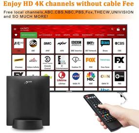 img 2 attached to 📺 150-Mile Long Range HD Digital Indoor TV Antenna with Amplifier Signal Booster - Supports 4K HD Local Channels, Fire Stick, Smart TV - For All Televisions