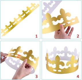 img 1 attached to 👑 SIQUK 25 Pieces Gold Paper Crowns - Premium Party Crown Hats for a Regal Celebration