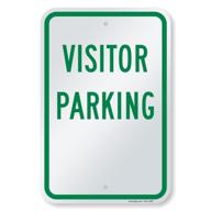 visitor parking sign smartsign aluminum logo