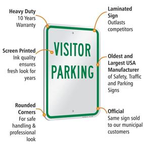 img 1 attached to Visitor Parking Sign SmartSign Aluminum