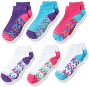 img 1 attached to 🧦 Fruit of the Loom Girls' 6-Pack Low-Cut Socks
