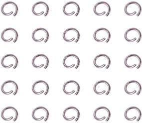 img 4 attached to 🔗 PandaHall Elite 480 Pcs Stainless Steel Jewelry Making Split Rings - Small 5x0.7mm Double Loops