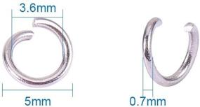 img 3 attached to 🔗 PandaHall Elite 480 Pcs Stainless Steel Jewelry Making Split Rings - Small 5x0.7mm Double Loops