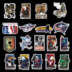 img 1 attached to 🏒 50Pcs Hockey Stickers: Waterproof Vinyl Graffiti Patches for Bottles, Laptops, Cars, and More!