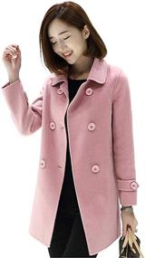 img 4 attached to Ylingjun Breasted Jackets Classic Outwear Women's Clothing