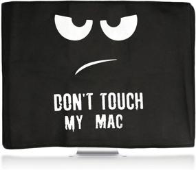 img 2 attached to 🖥️ kwmobile Computer Monitor Cover for Apple iMac 27" / iMac Pro 27" - Don't Touch My Mac White/Black: Ultimate Protection