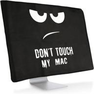 🖥️ kwmobile computer monitor cover for apple imac 27" / imac pro 27" - don't touch my mac white/black: ultimate protection logo