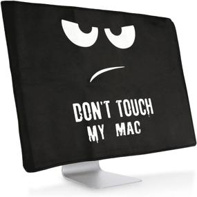 img 4 attached to 🖥️ kwmobile Computer Monitor Cover for Apple iMac 27" / iMac Pro 27" - Don't Touch My Mac White/Black: Ultimate Protection