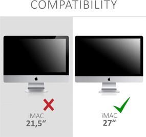 img 1 attached to 🖥️ kwmobile Computer Monitor Cover for Apple iMac 27" / iMac Pro 27" - Don't Touch My Mac White/Black: Ultimate Protection