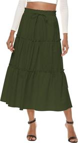 img 4 attached to 👗 LNX Women's Drawstring Waisted Skirts - Trendy Clothing for Women's Skirts