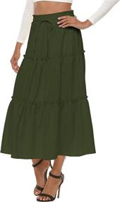 img 2 attached to 👗 LNX Women's Drawstring Waisted Skirts - Trendy Clothing for Women's Skirts