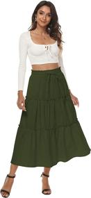 img 1 attached to 👗 LNX Women's Drawstring Waisted Skirts - Trendy Clothing for Women's Skirts