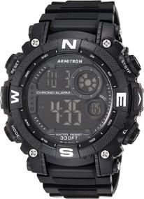 img 4 attached to ⌚ Armitron Sport Men's Digital Chronograph Watch with Resin Strap, Model 40/8284