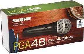 img 2 attached to 🎤 Shure PGA48-XLR Cardioid Dynamic Vocal Microphone for Spoken Word, Karaoke | On/Off Switch, 3-pin XLR Connector, 15ft XLR Cable, Stand Adapter, Zipper Pouch
