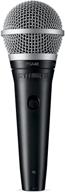🎤 shure pga48-xlr cardioid dynamic vocal microphone for spoken word, karaoke | on/off switch, 3-pin xlr connector, 15ft xlr cable, stand adapter, zipper pouch logo