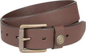 img 3 attached to Mens Bevel Edge Rivet Brown