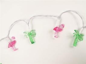 img 4 attached to 🎄 Веселый и праздничный USB-кабель для зарядки телефона с LED-рождественской подсветкой - WIND Фламинго и Кокосовое дерево USB Lightning кабель, совместимый с iPhone и iPad - 8 LED розового и зеленого цветов - 50 дюймов