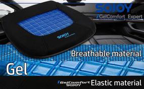 img 3 attached to Sojoy IGelComfort Coccyx Orthopedic Breathable Gel And Advanced Memory Foam Seat Cushion For Long Sitting Relax Hip Pain(Black)