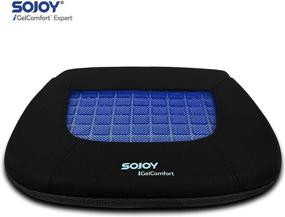 img 2 attached to Sojoy IGelComfort Coccyx Orthopedic Breathable Gel And Advanced Memory Foam Seat Cushion For Long Sitting Relax Hip Pain(Black)