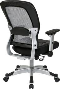 img 2 attached to 🪑 SPACE Seating Light AirGrid Back and Eco Leather Seat, 2-to-1 Synchro Tilt Control, 4-Way Adjustable Flip Arms and Platinum Coated Nylon Base Manager's Chair with Enhanced SEO