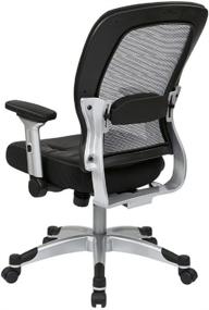 img 1 attached to 🪑 SPACE Seating Light AirGrid Back and Eco Leather Seat, 2-to-1 Synchro Tilt Control, 4-Way Adjustable Flip Arms and Platinum Coated Nylon Base Manager's Chair with Enhanced SEO