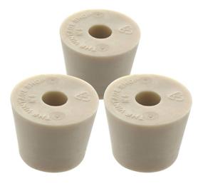 img 2 attached to 🔴 Versatile Drilled Rubber Stopper #6 (Set of 3): Perfect Fit for All Your Needs