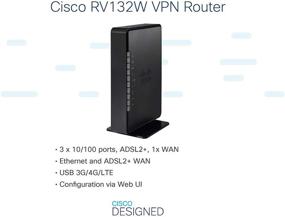 img 1 attached to 🔒 Cisco RV132W Gigabit Ethernet VPN Router with ADSL2+ Wireless-N, Limited Lifetime Protection (Model: RV132W-A-K9-NA)