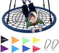 🕸️ high-capacity royal oak spider web swing: 40" diameter, waterproof, sturdy steel frame, adjustable ropes, bonus flag set and 2 carabiners - ensuring non-stop fun for kids! логотип