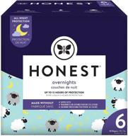🐑 the honest company size 6 overnight sleepy sheep diapers - sustainably harvested, plant-derived materials, hypoallergenic (42 count) logo