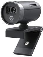 📸 enhanced hp w100 webcam: adjustable macro focus, vga 480p, built-in microphone, uvc plug and play, universal clip for laptop and computer monitors logo