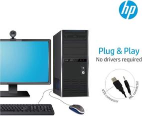 img 2 attached to 📸 Усовершенствованная веб-камера HP W100: Регулируемый макрофокус, VGA 480P, Встроенный микрофон, UVC Plug and Play, Универсальная клипса для ноутбуков и компьютерных мониторов