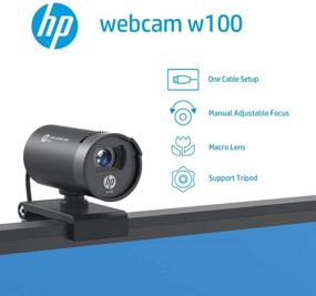 img 3 attached to 📸 Усовершенствованная веб-камера HP W100: Регулируемый макрофокус, VGA 480P, Встроенный микрофон, UVC Plug and Play, Универсальная клипса для ноутбуков и компьютерных мониторов